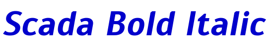 Scada Bold Italic police de caractère
